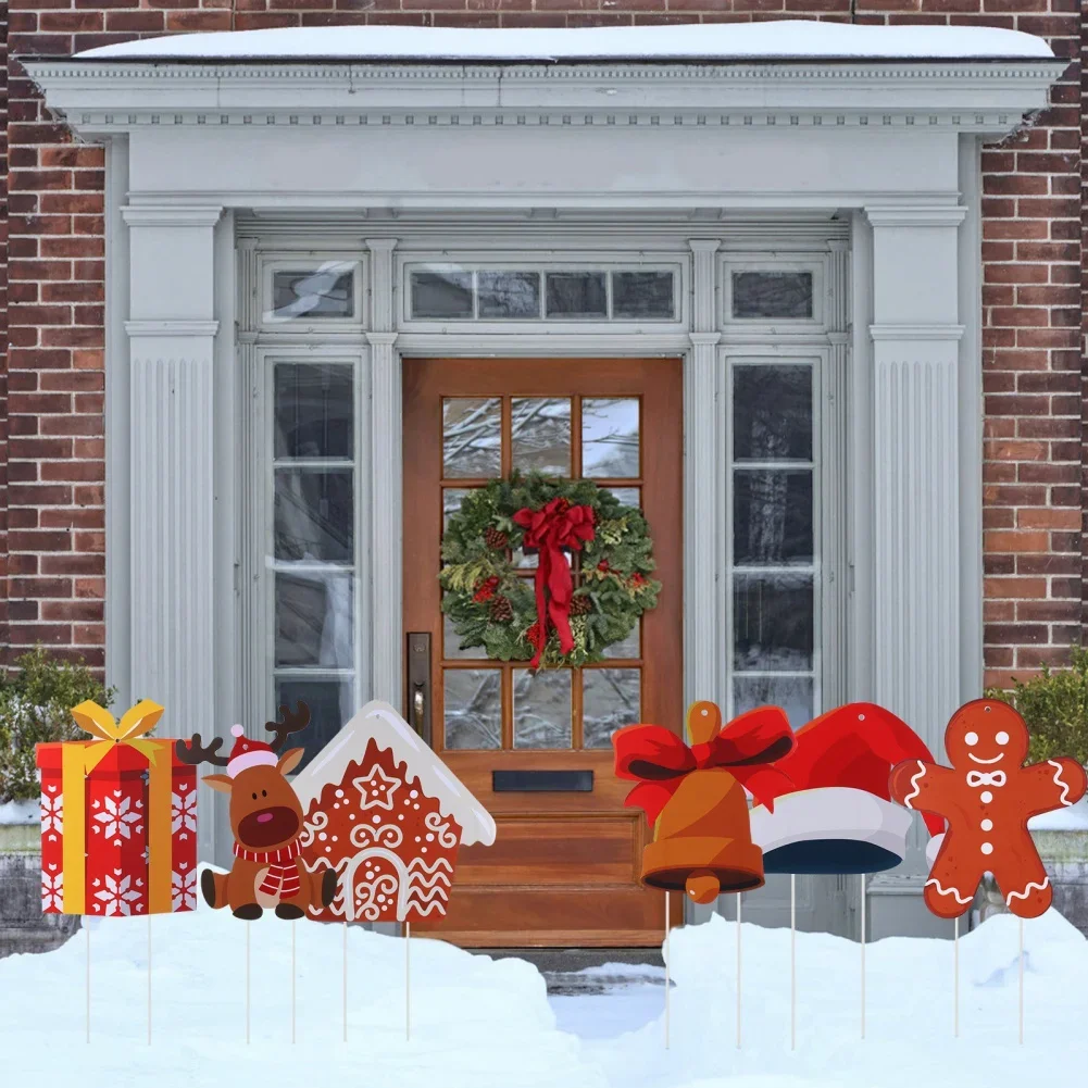 6 шт. рождественские уличные дворники Candyland тематические фотообои Декор для дома