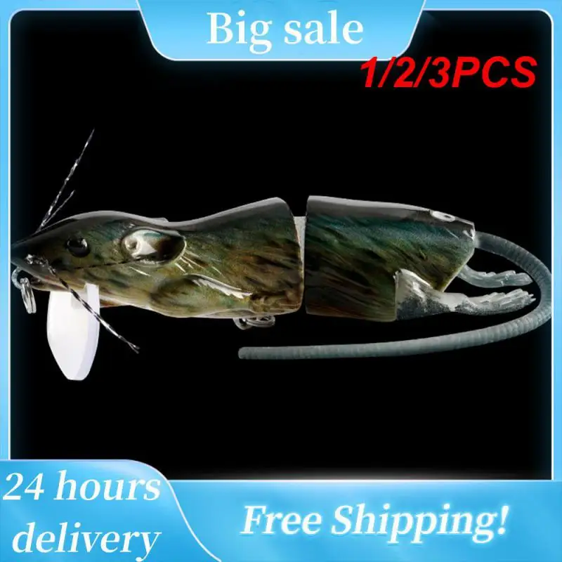 

1/2/3PCS Rtificial Fake Bait Hard Baits Fishing Lure 16.3g Multi-section Mouse Bait Simulation Sea Fishing Gear Tackle Fishing