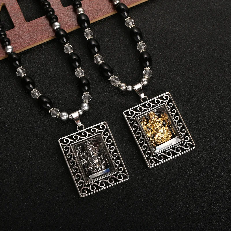 

Ювелирные изделия в стиле бохо, длинное ожерелье ручной работы с кулоном в виде милого слона, на удачу, мужское ожерелье, модный амулет, Женские Ювелирные изделия