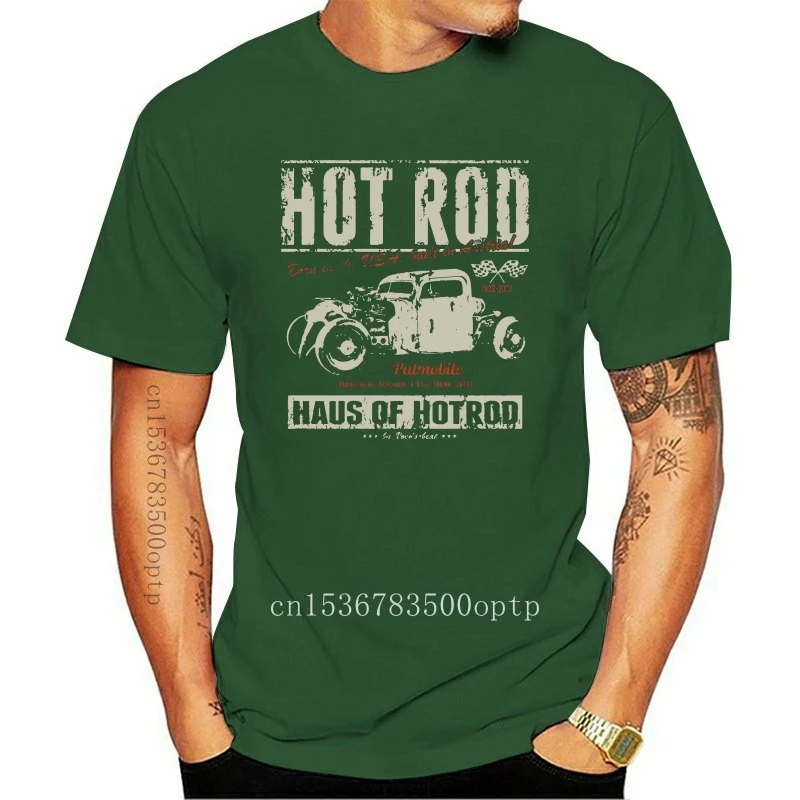 

New Men 2021 2021 Short Sleeve Hipster T-Shirt - Haus of Hot Rod - Classic American Car Fans V8 Flathead Us Car Ratmale Tees