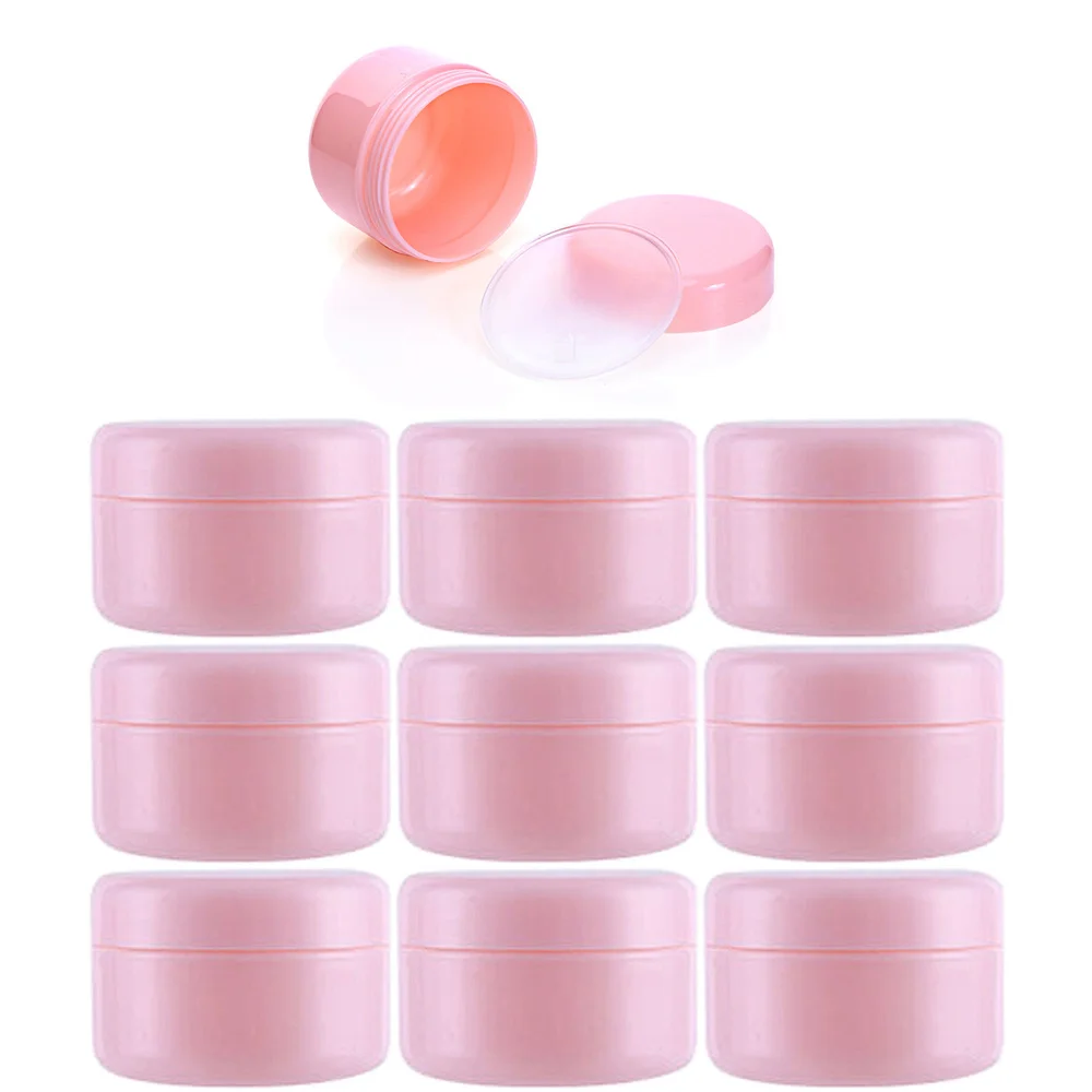 

10pcs 10G/10ML Empty Round Container Jar with Inner Liner and Lid for Scrubs, Oils, Salves, Creams, Lotions, Makeup Cosmetics