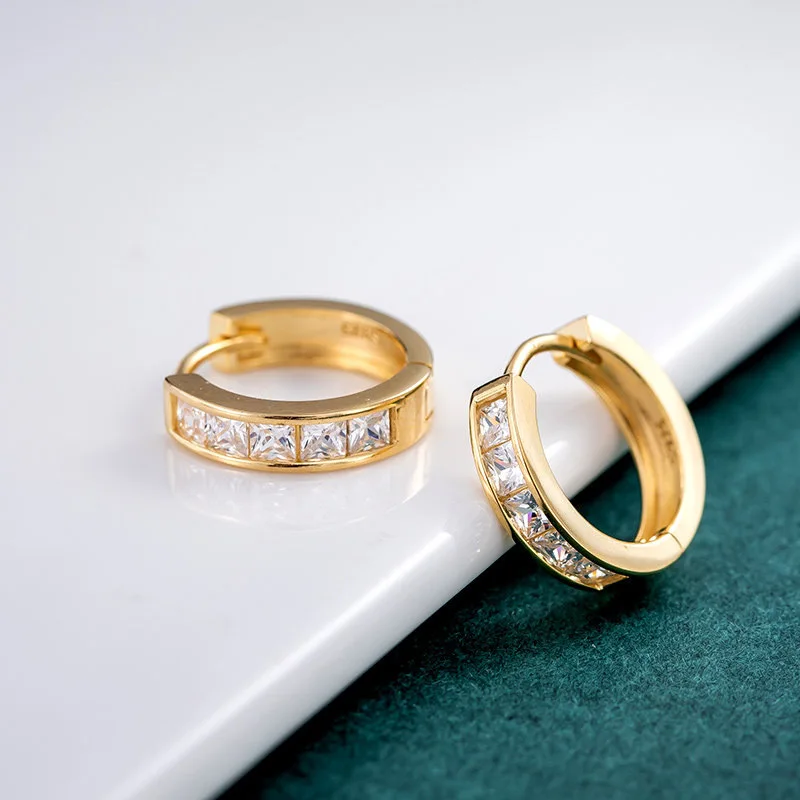 

S925 Silver Jewelry Certified Origina For Women Small Stud Temperament Korean Ear Buckle Design Sense Earrings High Fashion Gift