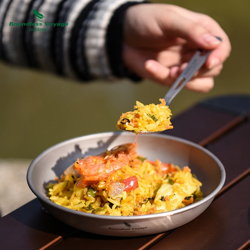 Набор посуды Ультралегкая титановая с сетчатой сумкой для переноски - купить по