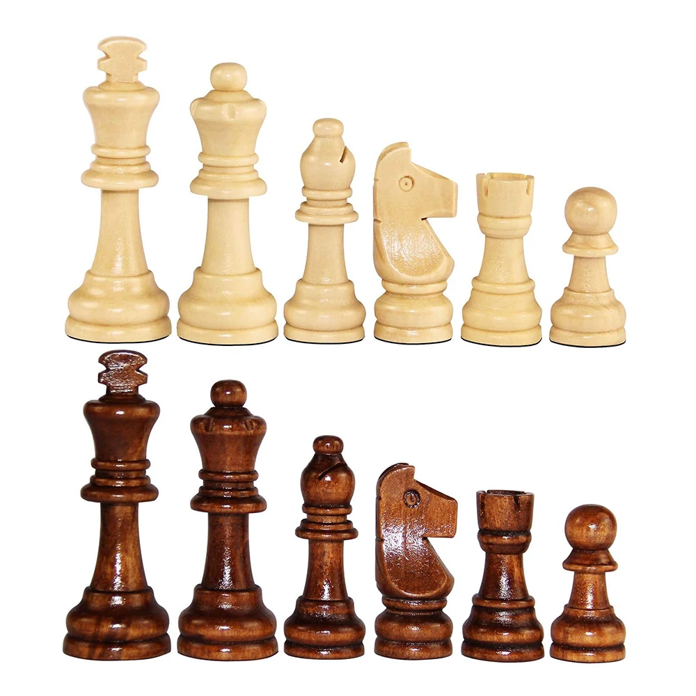 

Wooden Chess Pieces Wood Chessmen Set 2.2inch King Figures Chess Board Game Pawns Figurine Backgammon Madera