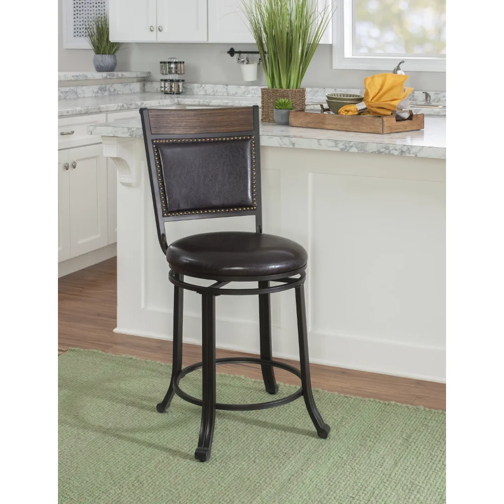 

Holloway 24" Metal Counter Stool with Swivel, Rustic Umber