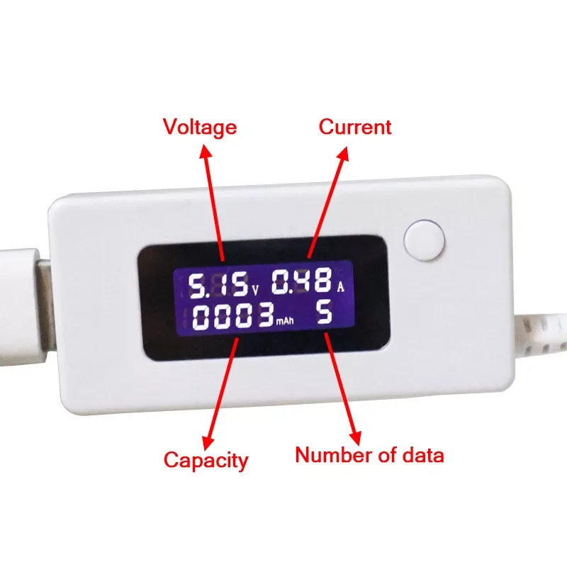 

Charger Capacity Current Voltage 3-15V Tester Meter For Cell Phone Charging Power LCD Display Volt Amp Monitor For Battery