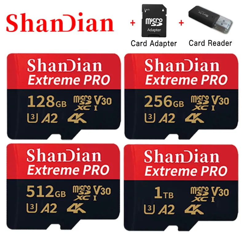 

100% Original 1TB 30MB/s A2 Memory Cards cameracard 128GB 256GB Micro SD card Class 10 512GB flashcard Microsd TF/SD Card