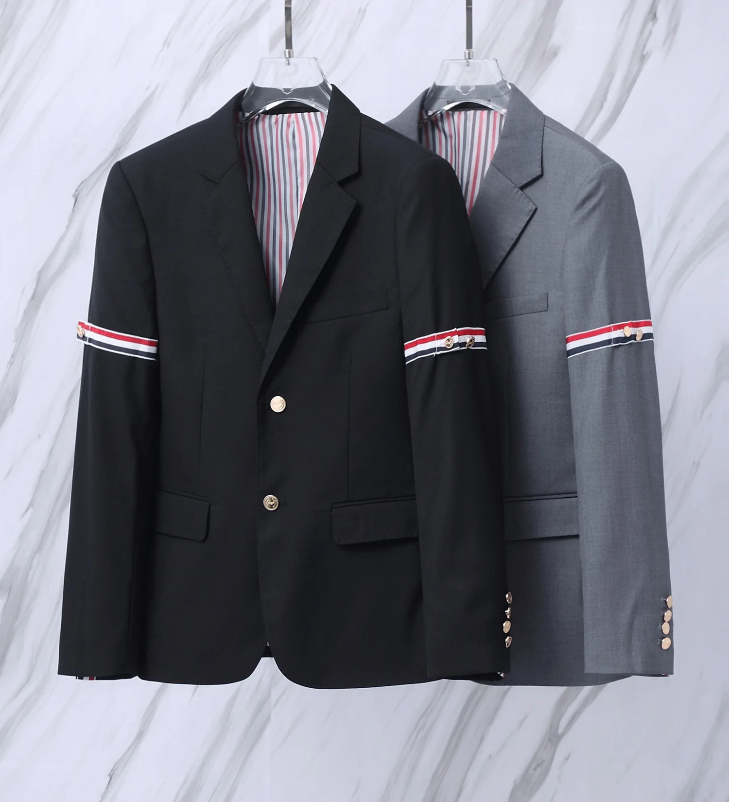 

Мужской весенний Повседневный Блейзер 2023, мужской облегающий Модный деловой костюм, однотонный офисный пиджак, пиджак для свадебной вечеринки