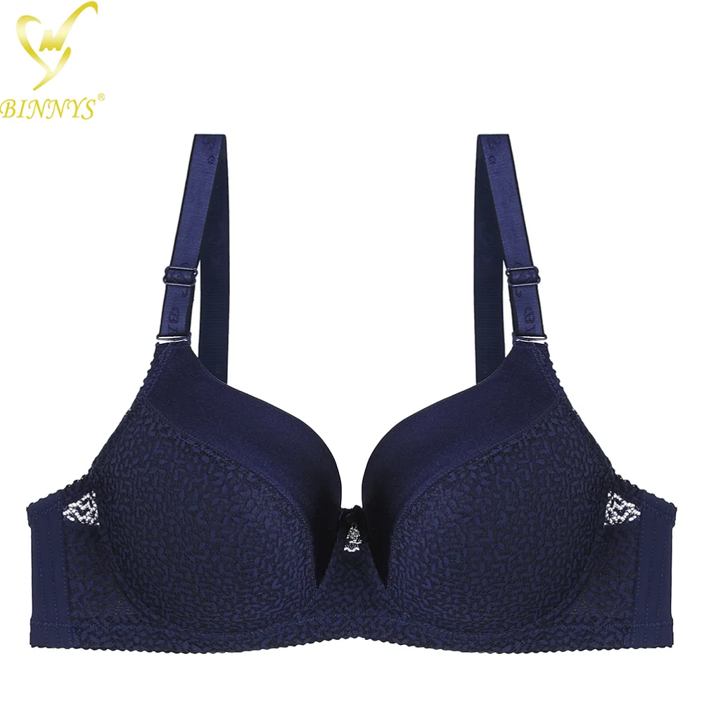BINNYS D Cup High Quality Women's Bra Sexy Bralette Comfortable Full Cup Nylon Striped Plus Sizes Underwire
