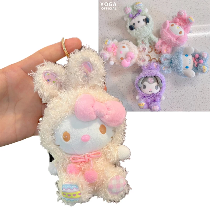 

Hello Kitty Kawaii Sanrios Anime Cartoon Cinnamoroll My Melody Kuromi Cute Plush Doll Pendant Plush Doll Keychain Holiday Gift