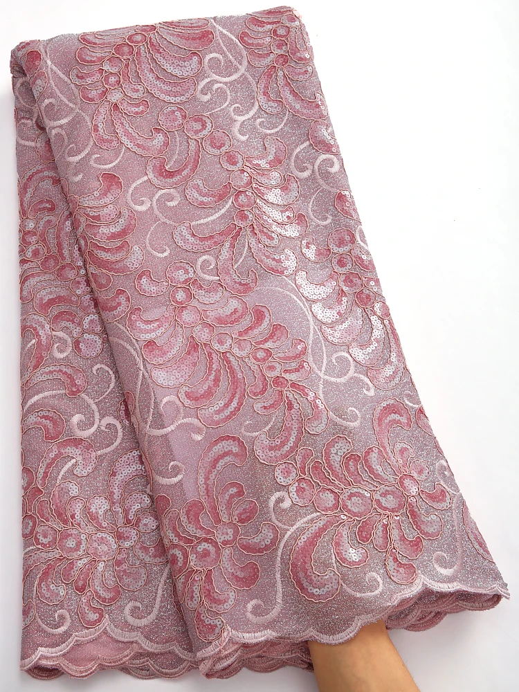 Африканская бархатная кружевная ткань Zhenguiru с блестками, нигерийские французские бархатные кружевные ткани для женского свадебного платья A2868