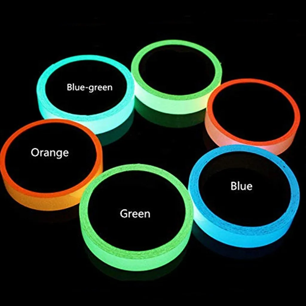 

Reflective Glow Tape Self-adhesive Sticker Removable Luminous Tape Fluorescent Glowing Dark Striking Warning Tape