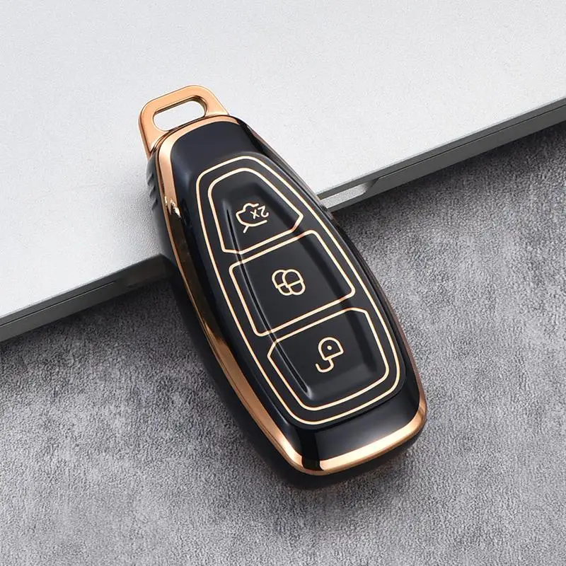 

New Upgrade Tup Car Key Cover For Ford Fiesta Focus Mondeo MK4 Mk3 Ranger Ecosport Kuga 2 3 ST Smart Remote Shell Accessories