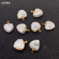 100natural freshwater pearl pendant aagrade love heart shaped baroque pearl pendant charm making diy necklace bracelet earrings