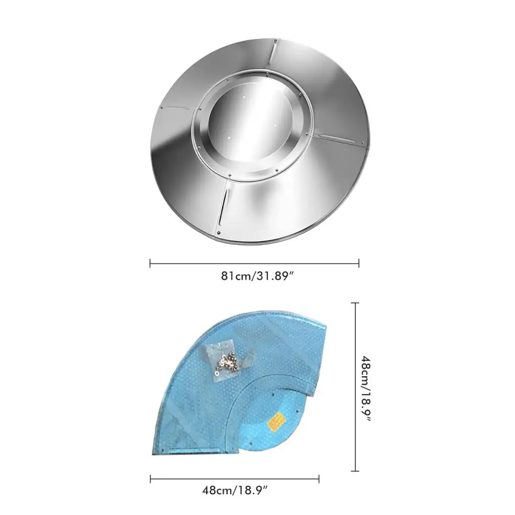 

Отражатель нагревателя патио алюминиевая отражательная защита обогреватели ветровое стекло пропан теплый для зимних фитингов деталь