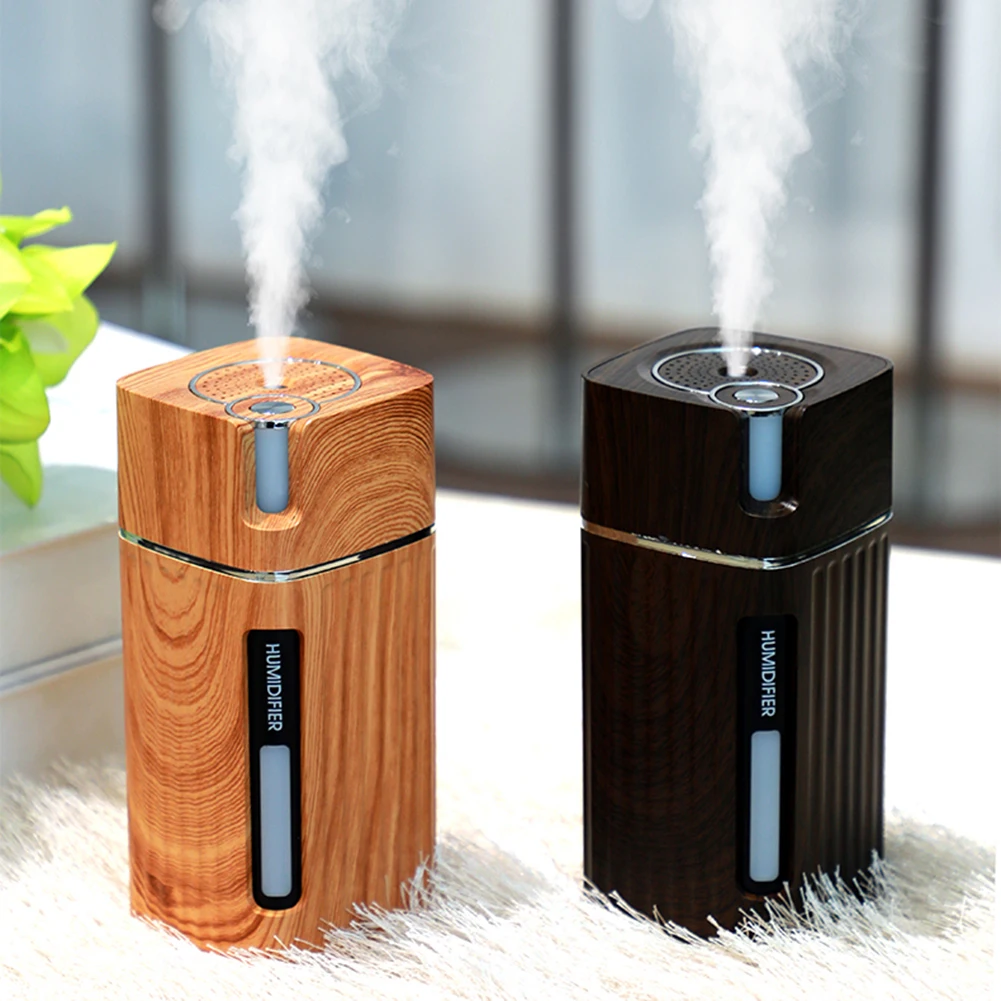 

New Creative Explosion Wood Grain Humidifier Home Car Mini Usb Aromatherapy Air Night Light Atomizing Humidifier