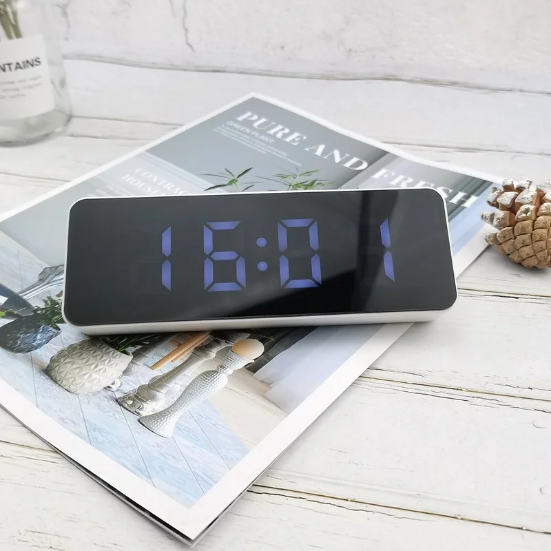 Kids Student Table Electric Led Alarm Clock Plug-in And Battery Use For Bedroom Living Room Bedside Home Decoration