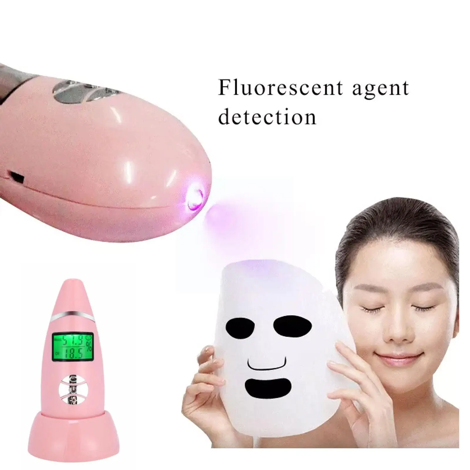 Skin Analyzer Skin Oil Moisture Tester Face Humidity Sensor Water Monitor Skin Meter Care Display Bio-technology LCD Tools E1T8