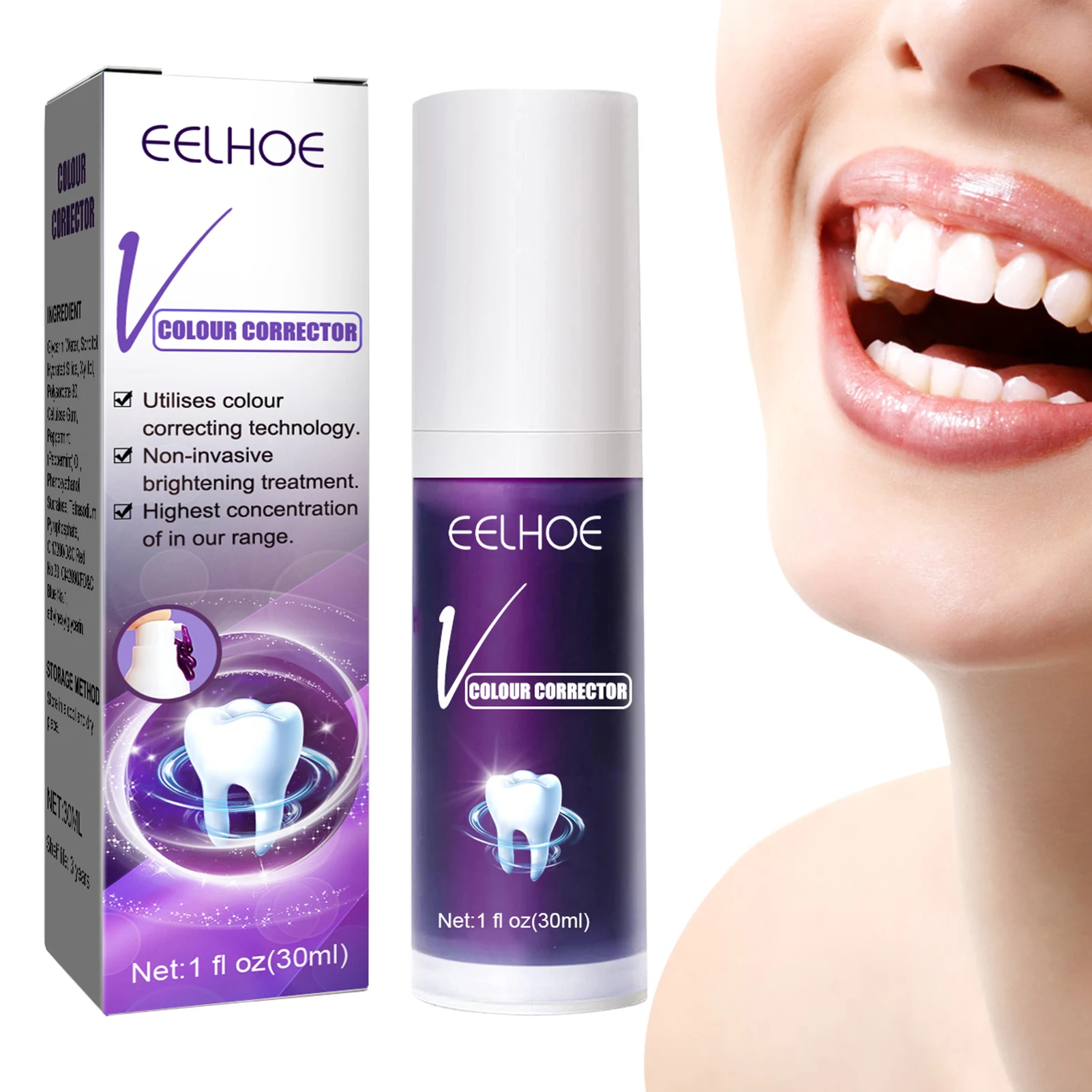 

Teeth Whitening Toothpaste Advanced Stain Removing Toothpastes For Adults Oral Clean Teeth Whiten Mouth Breathe Freshener 30ml