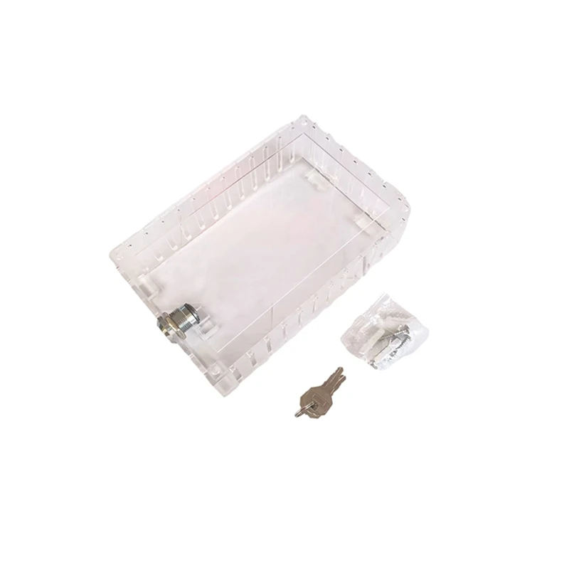

1 Piece Transparent Waterproof Box Universal Thermostat Lock Box With Key For Wall Thermostat