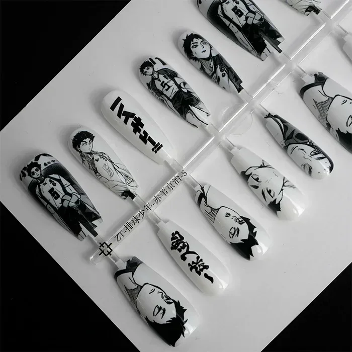Искусственные ногти Oikawa Tooru Yu Nishinoya Kozume Kenma Shoyo Hinata Tobio Kageyama аниме Merch Мультфильм