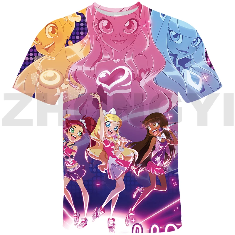 

Hip Hop 3D Anime Lolirock Teenager Tops Tee T-shirt Girl LoliRockstar Streetwear Graphic T Shirts Oversized Children Clothing