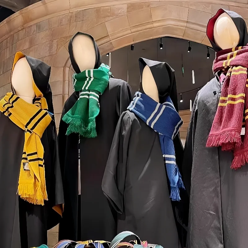 Harried Pottser Kids Adult Gryffindor Long Scarf Ravencla Hermione Slytherin Hufflepuff Unisex Birthday Gifts Cosplay Warm
