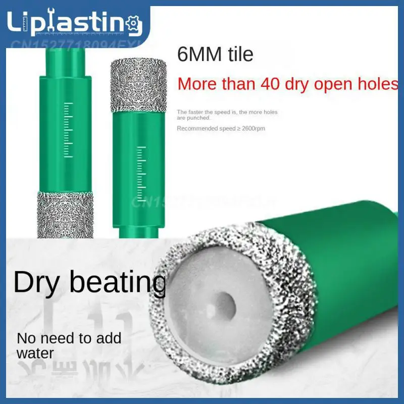 

Wear Resistance Drill All-ceramic Floor Tile Glass-ceramic Dry Drilling Tool High Hardness Thickened Brazed Steel Sand