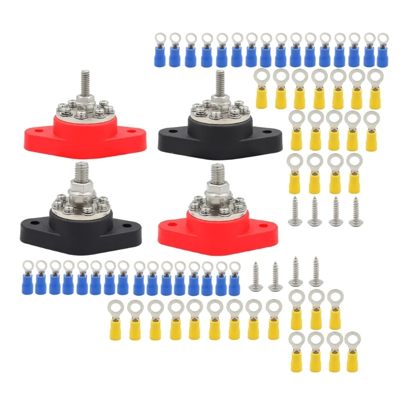 

Шина положительная и отрицательная M6/M10 шипы 6 клемм силовой распределительный блок шина 160A D7YA