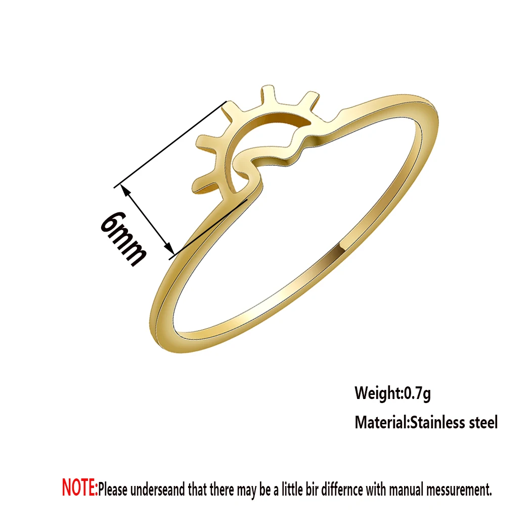 Женское кольцо средней длины из нержавеющей стали |