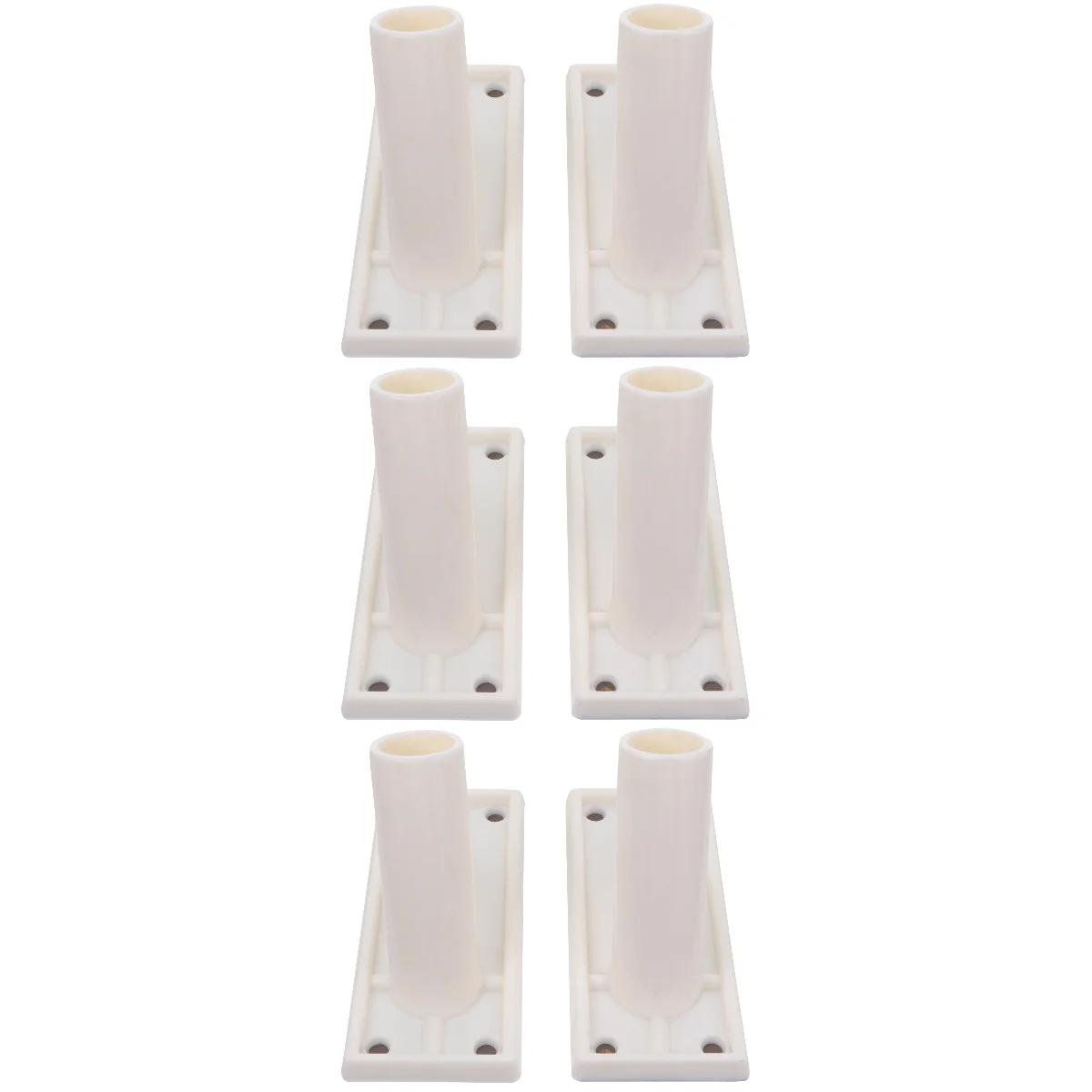 

6 Pcs Adhesive Plastic Flag Pole Bracket Wall Mount Holder Rack Stand Base