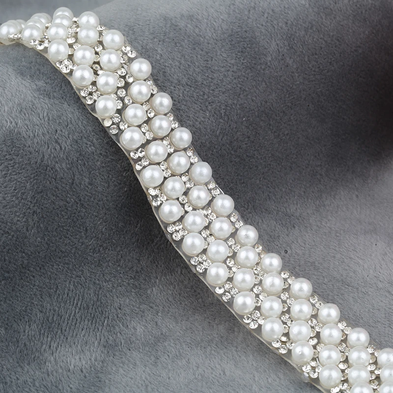 Ресен 55 см Длина Стразы с прямой основой круглые жемчужные ювелирные украшения ABS