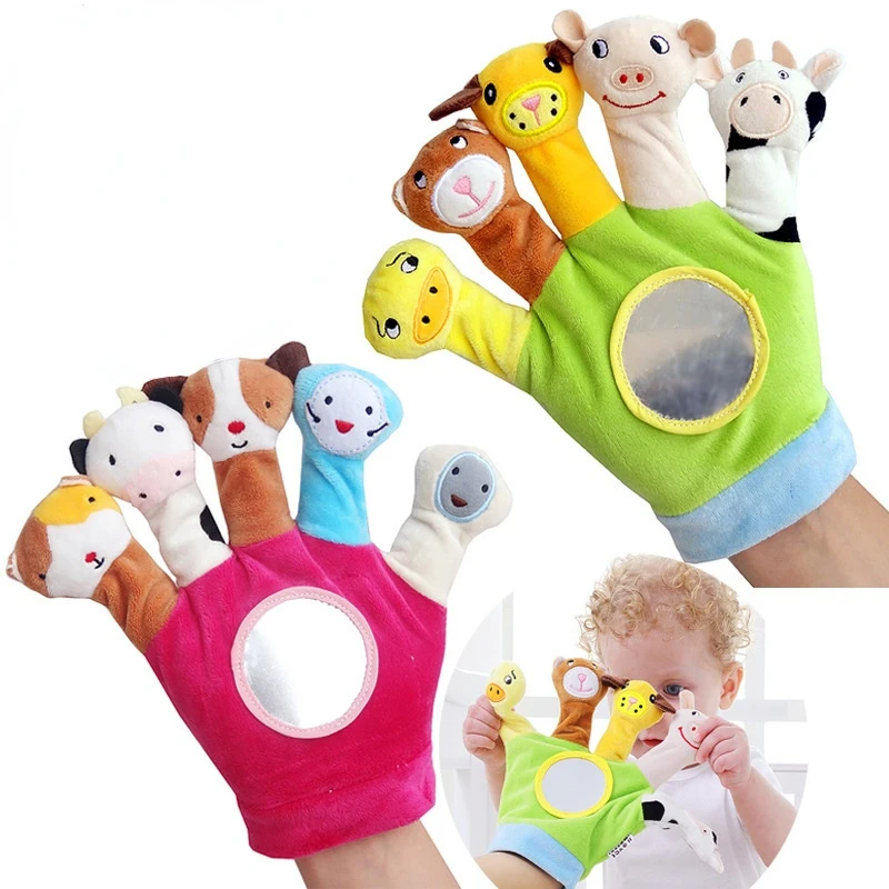 0-36 Months Baby Toddler Toys Plush toy Animal Hand Puppets Educational Boy Toys For Infants Developmental Baby Rattle