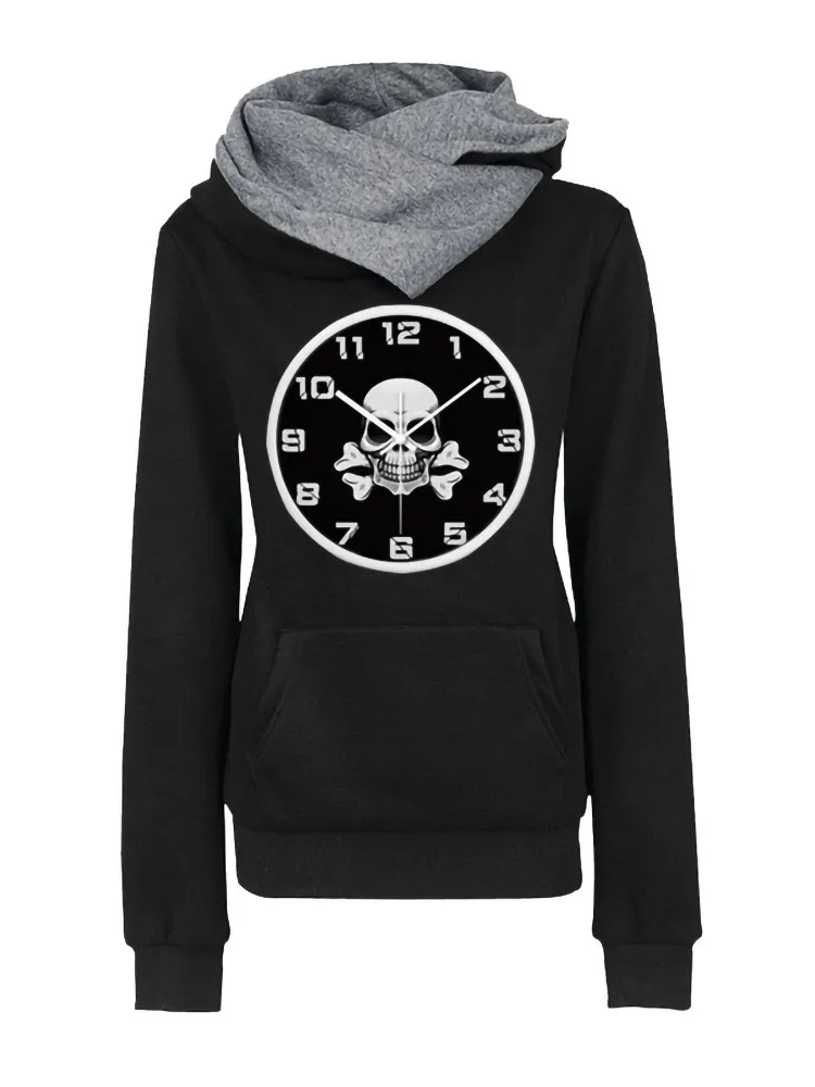 2022 Зимние толстовки с принтом женские модные повседневные флисовые теплые