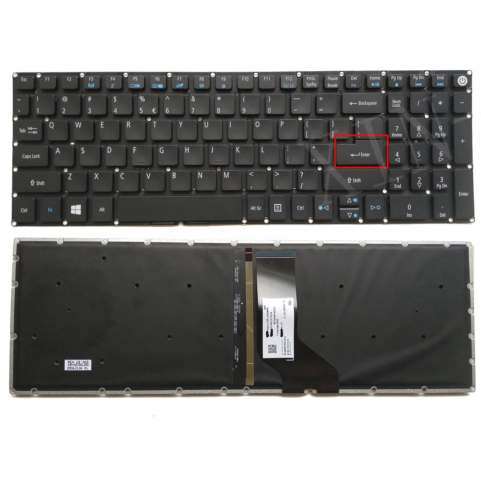 US клавиатура с подсветкой для Acer TM P2510-G2-M P2510-G2-MG P2510-M P2510-MG P257-M P257-MG