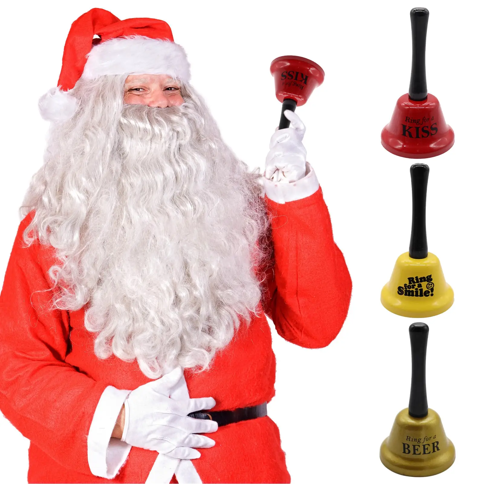 

Christmas Decoration Metal Hand Bells Fun Bells Christmas Copper Bell Gifts Valentine's Day Props Bar And Restaurant Bells