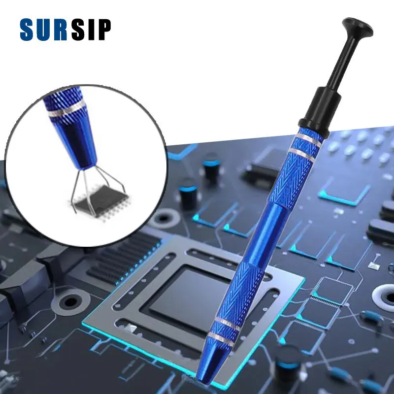 Купи IC Extractor Electronic Component Blue Four Claw Picking Suction Pen Hand Tool Chip Picking IC Suck Mobile Phone Repair Tools за 140 рублей в магазине AliExpress