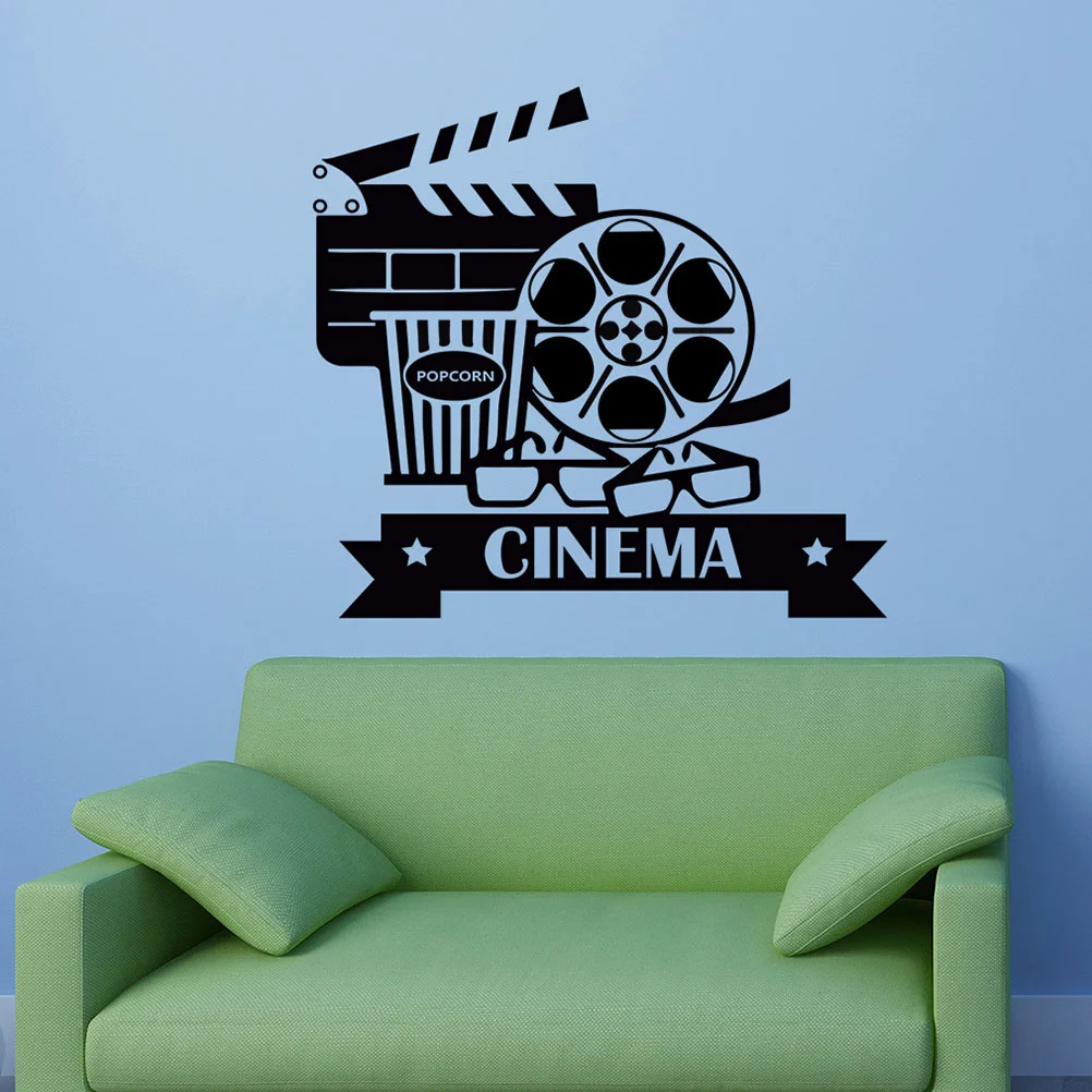Настенные наклейки для кинотеатра виниловые украшения пленка комнаты домашняя