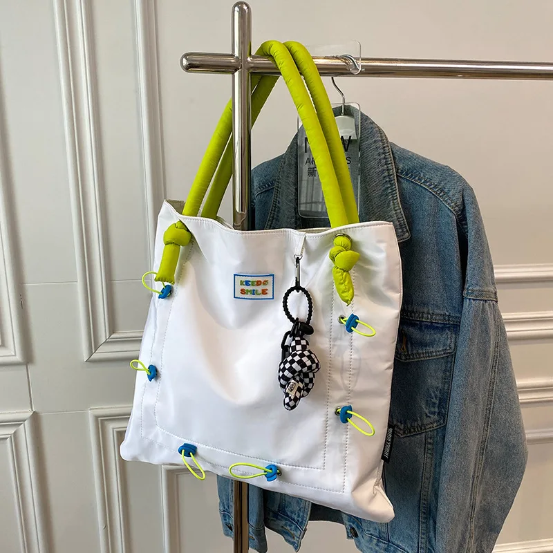 

Женская роскошная дизайнерская сумка ручной работы, вместительная сумка через плечо для покупок, вместительные милые дорожные сумки с короткими ручками, 2022