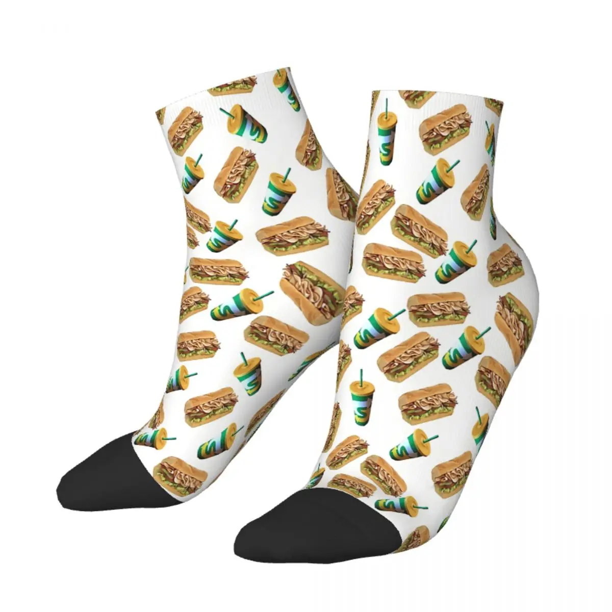 

Sandwich Food Ankle Socks Male Mens Women Summer Stockings Polyester