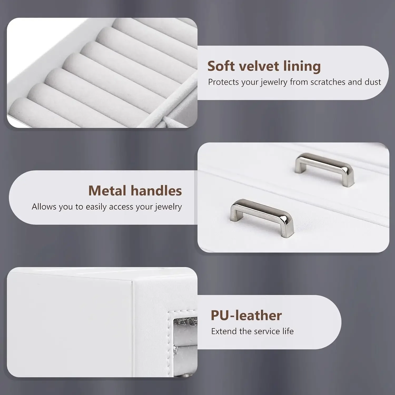 Большая шкатулка для драгоценностей/органайзер/футляр со стеклянным окном ящики