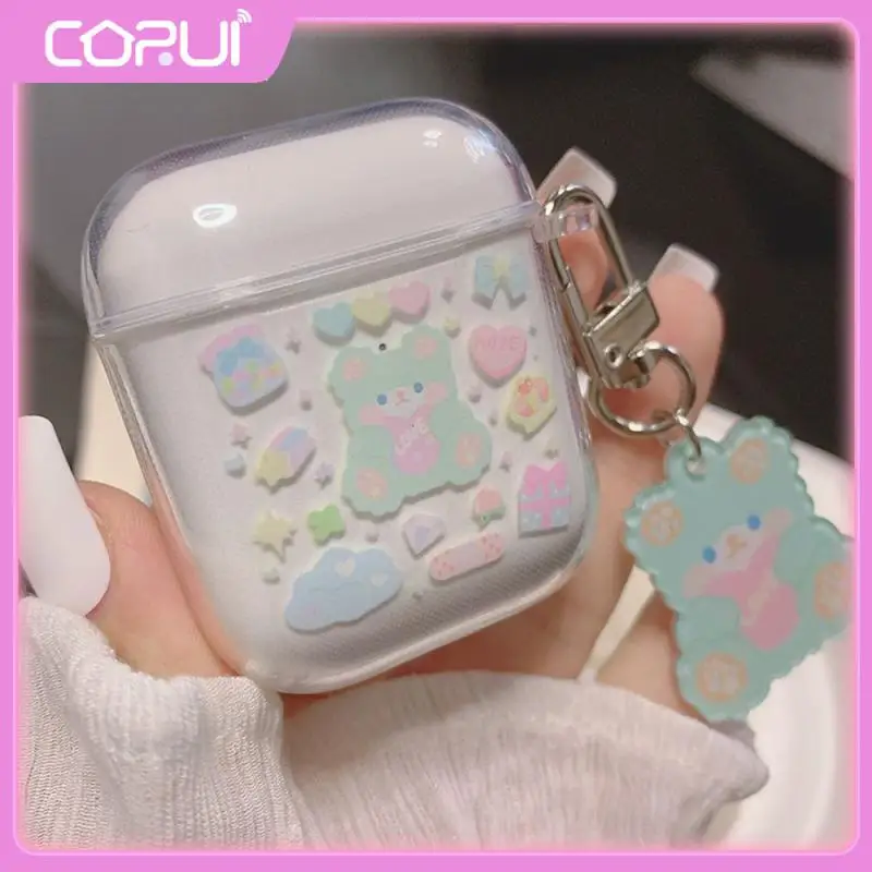 

1 Pcs Cartoon Headphone Protective Shell Cute Earphone Protective Sleeve Portable Wireless Headsets Cover For Apple 123 Soft Tpu