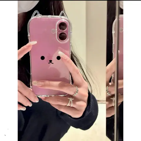 Чехол для телефона с милым выражением для iPhone 17 16 16E 15 Pro Max 14 11 13 Mini 12 XR 8 7 Plus X XS Cover