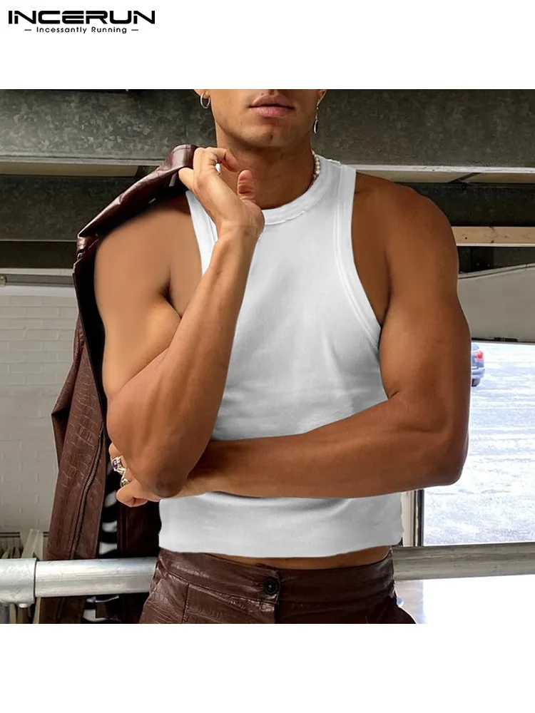 

Новый мужской жилет в американском стиле, майка в полоску, однотонные универсальные Простые Модные мужские жилеты, подходящие ко всему Топы...