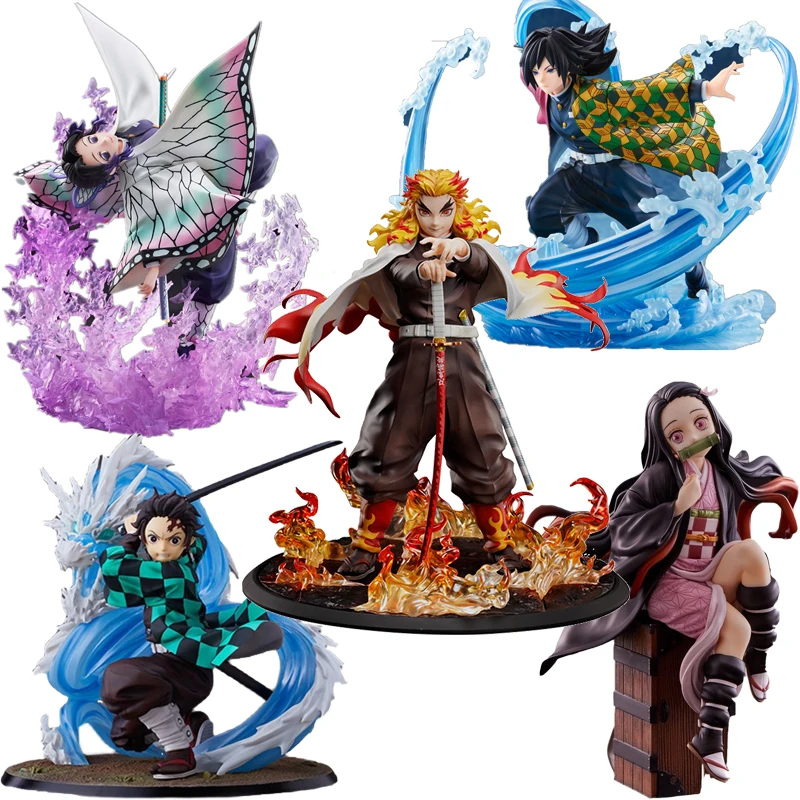 

Aniplex Demon Slayer Kimetsu No Yaiba The Movie Mugen Train Rengoku Kyoujurou omioka Giyuu Action Model Anime Figurals Brinquedo