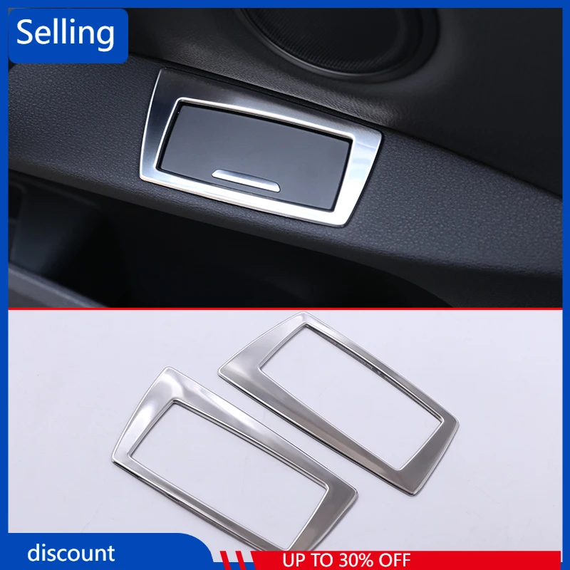 

2 шт. дверная пепельница с блестками декоративная наклейка 304 нержавеющая сталь для BMW X1 F48 2016 2017 автомобильные аксессуары