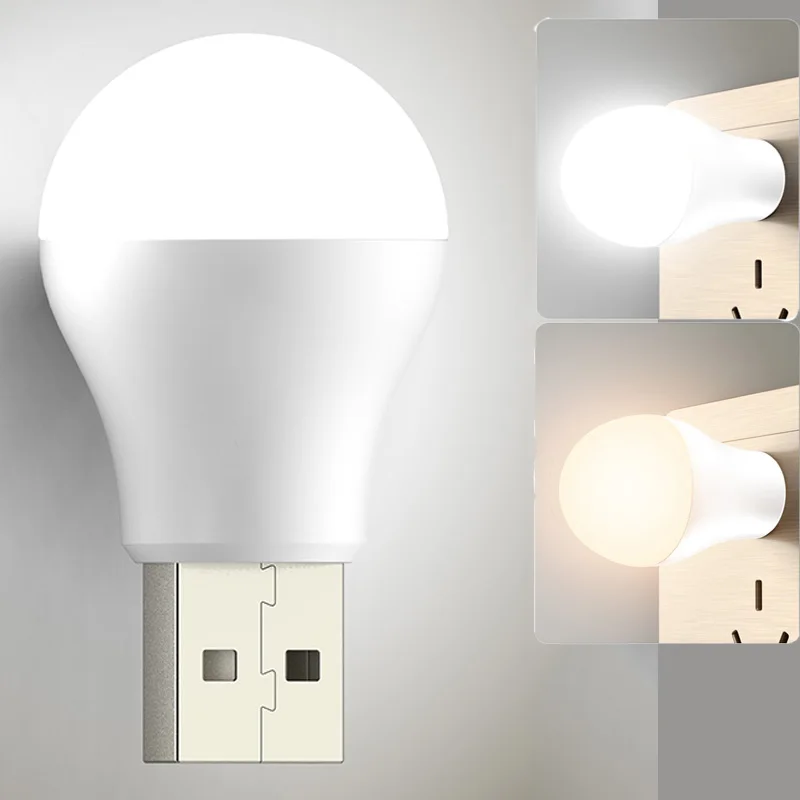 

USB Plug Night Light USB Small Book Lamps LED Reading Light Eye Protection