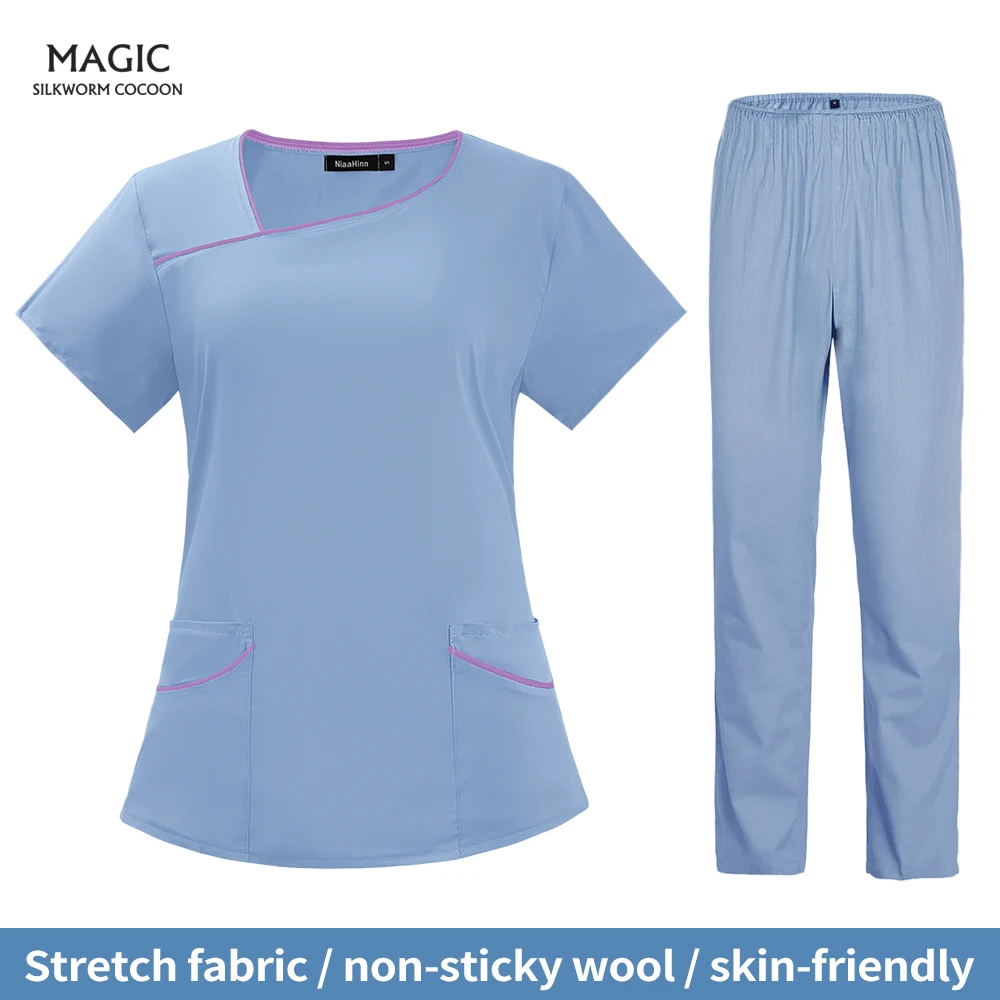 

Medical Scrubs Suit Hospital Uniforms Operating Room Scrub Tops Pants Nurse Uniform Hospital Nursing Uniforms Medical Scrub Sets