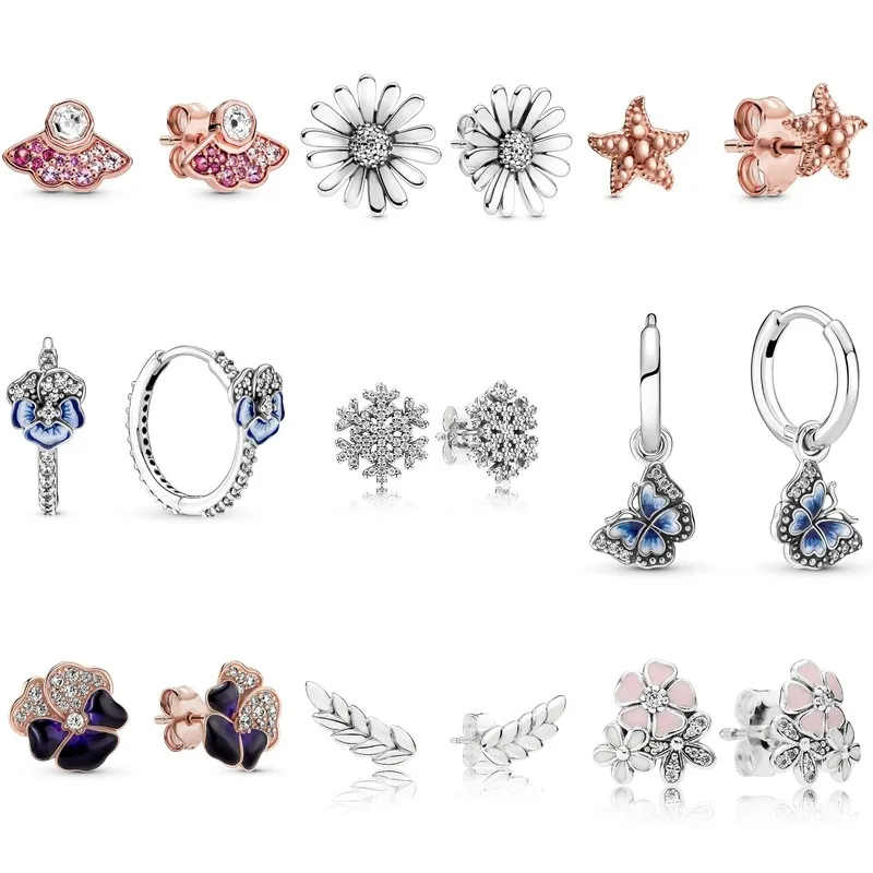 

Женские серьги-гвоздики из серебра 925 пробы, с синей бабочкой и кристаллами