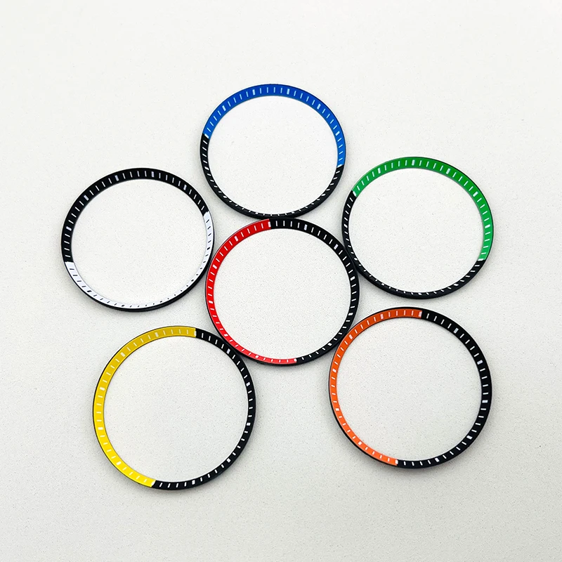 Double Color 30.5mm Plastic Watch Chapter Rings Fits Seiko SRPD SKX007 SKX009 SKX011 Watch Cases Replace Repair Parts